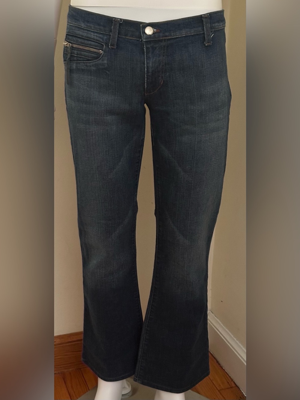 JOES JEANS Dark Indigo Bootcut Low Rise Zip Pockets Jeans Sz 31